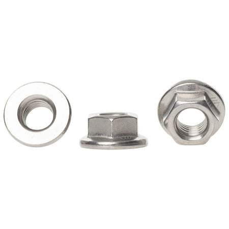 A2 Stainless Steel Hexagon Non Serrated Flanged Nuts DIN 6923 - M12 (12mm)