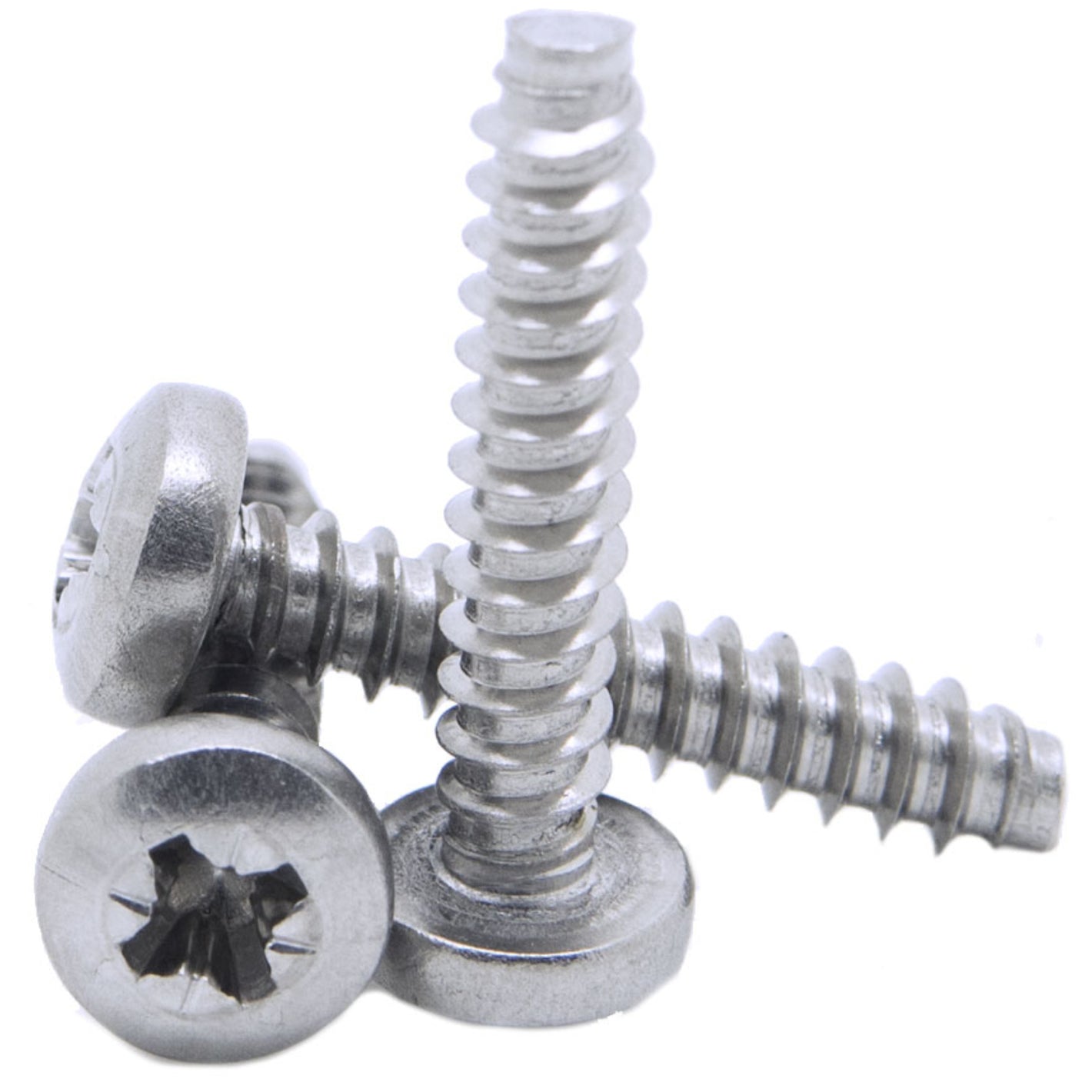 3.5mm a2 stainless steel blunt point pozi pan head self tappers DIN 7981Z F