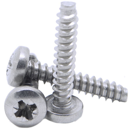 3.5mm a2 stainless steel blunt point pozi pan head self tappers DIN 7981Z F