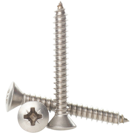 2.9mm a2 stainless steel pozi raised head self tappers DIN 7983