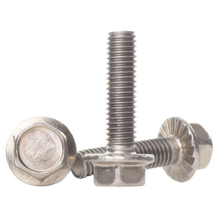 M8 a2 stainless steel serrated flanged hex head bolts DIN 6921