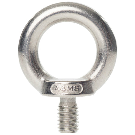 A4 Stainless Steel Lifting Eye Bolts DIN 580 - M8 (8mm)