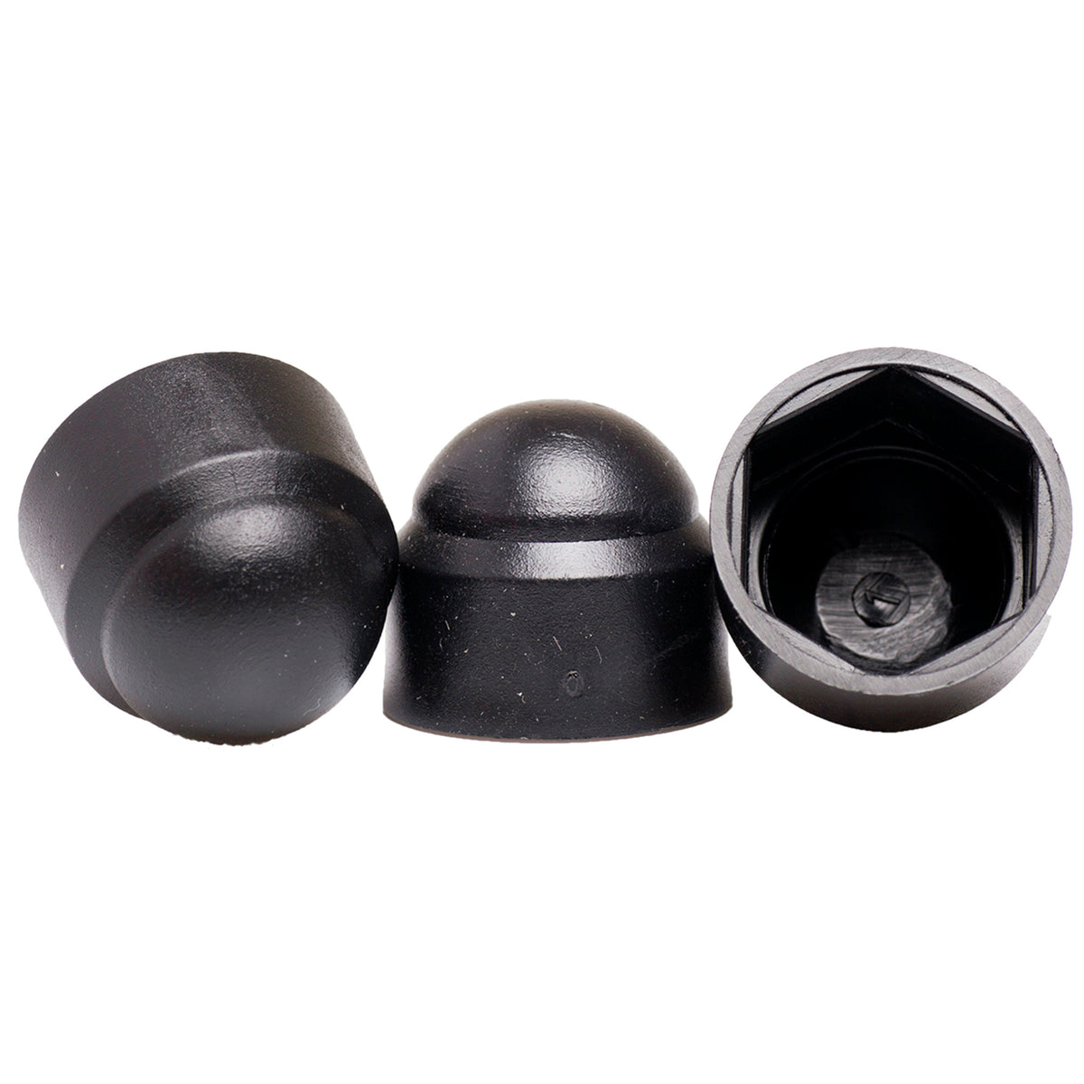 Black Plastic Hexagon Cover Caps - M8 (13mm Hex)