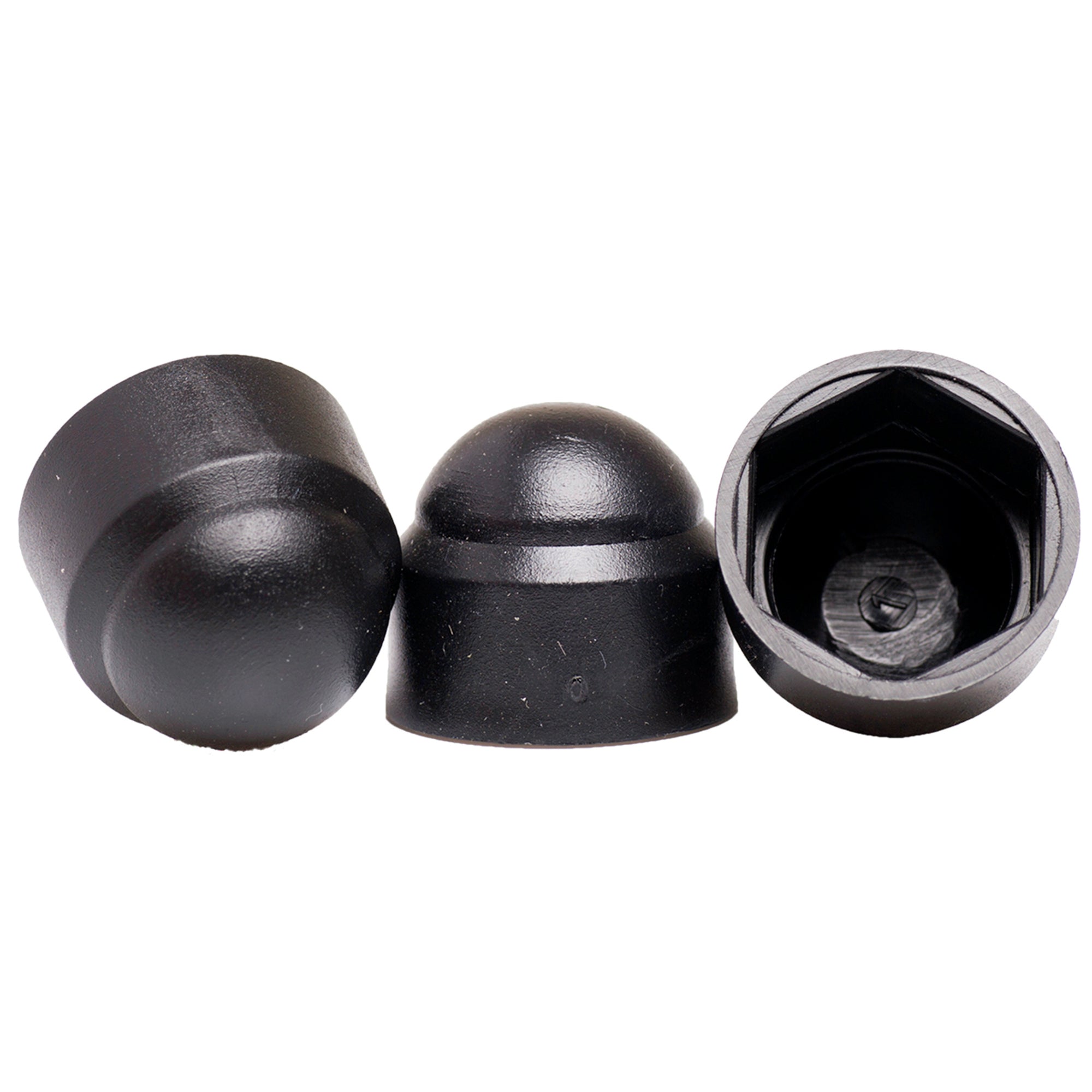 Black Plastic Hexagon Cover Caps - M8 (13mm Hex)