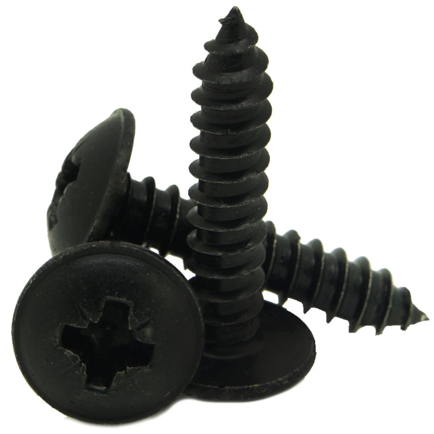 4.8mm black zinc pozi flanged self tapper BS4174