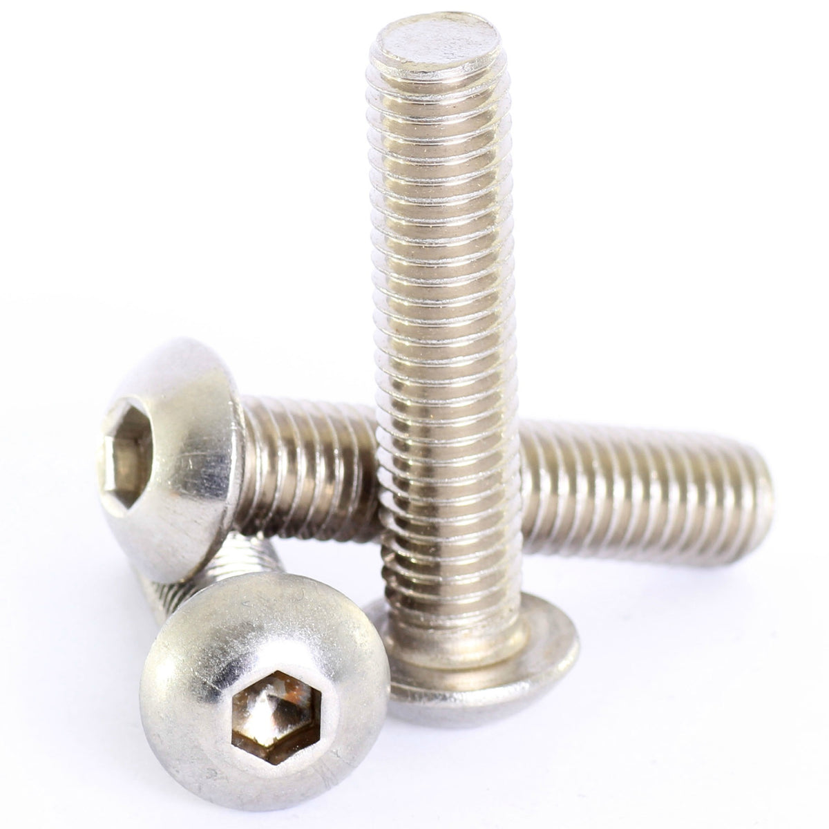 m2 a2 stainless steel hex socket button head screws iso 7380-1