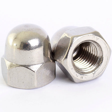 A2 Stainless Steel Hexagon Dome Nuts DIN 1587 - M4 (4mm)