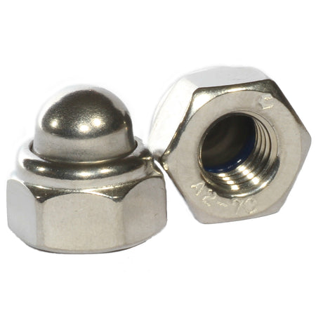 A2 Stainless Steel Hexagon Domed Nyloc Nuts DIN 986 - M6 (6mm)