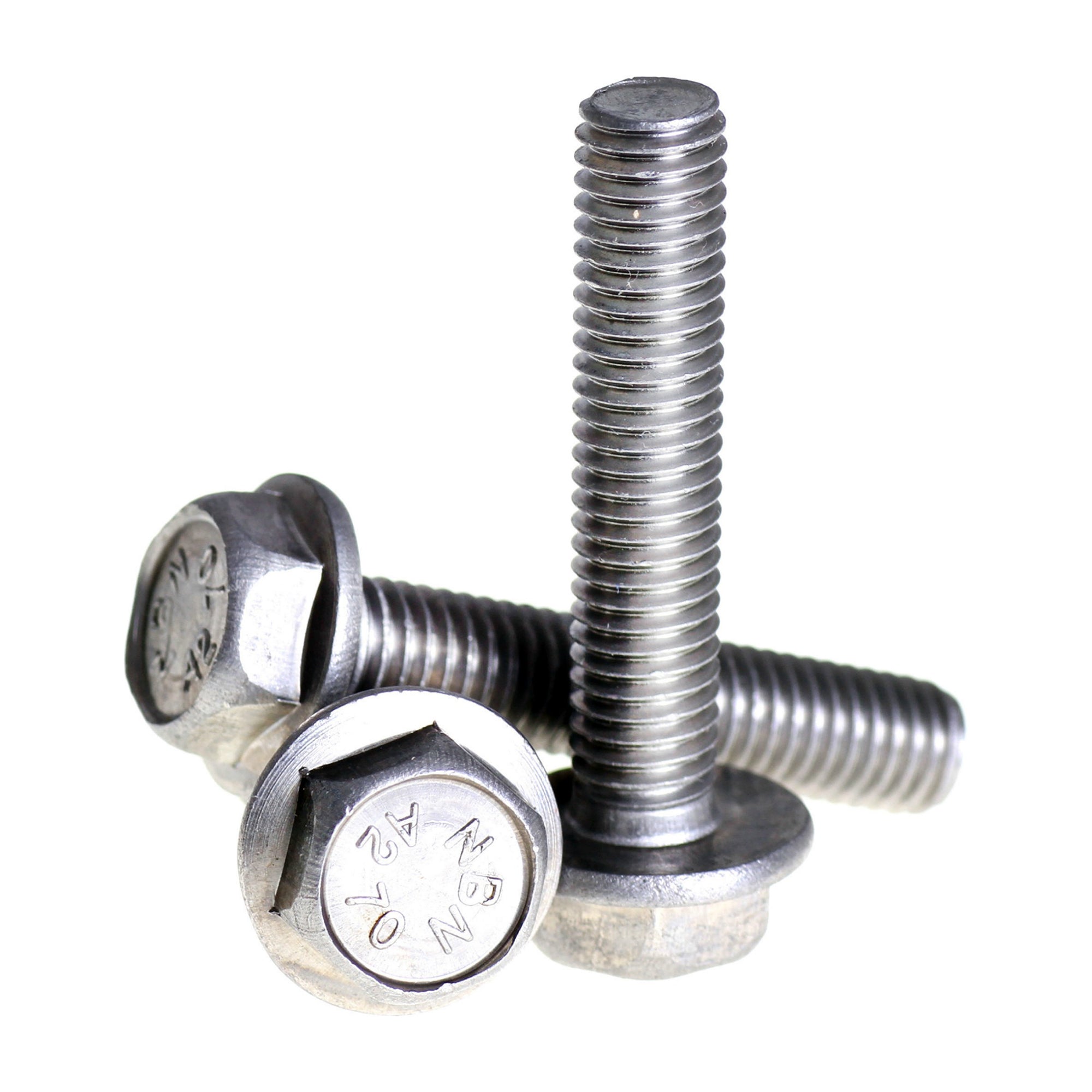 m5 a2 stainless steel hexagon head flanged bolts din 6921