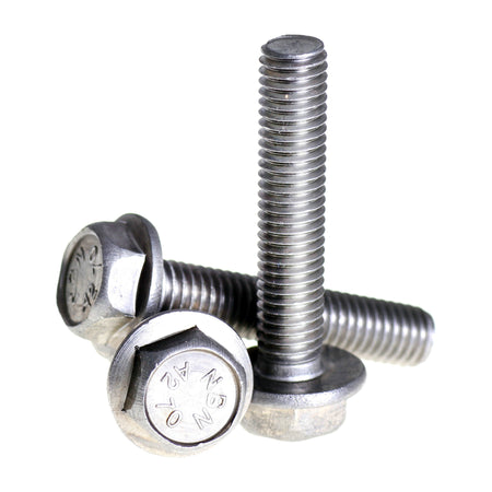 m8 a2 stainless steel hexagon head flanged bolts din 6921