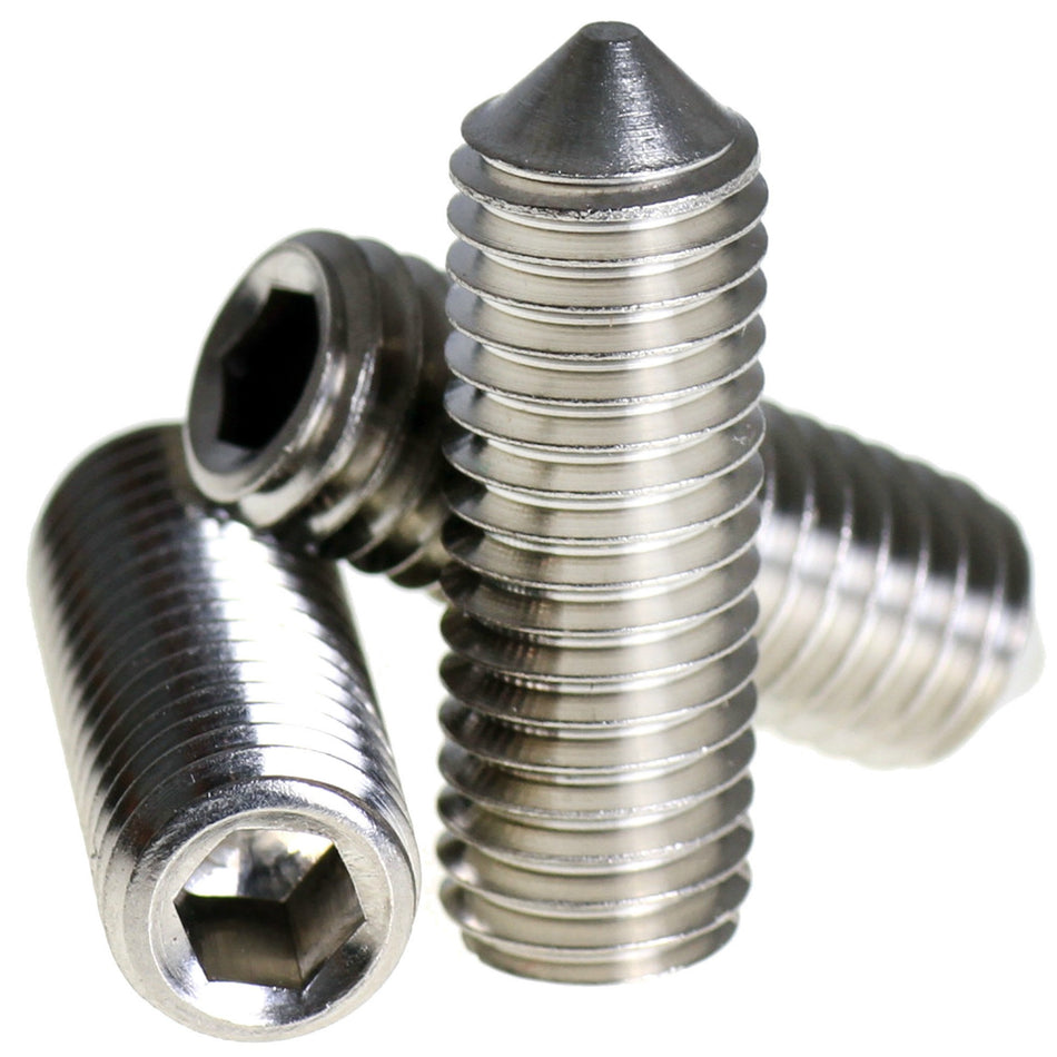 M5 a2 stainless steel cone point grub screws DIN 914