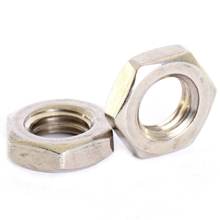 A2 Stainless Steel Fine Pitch Hexagon Thin / Half Nuts DIN 439 - M10 x 1.25