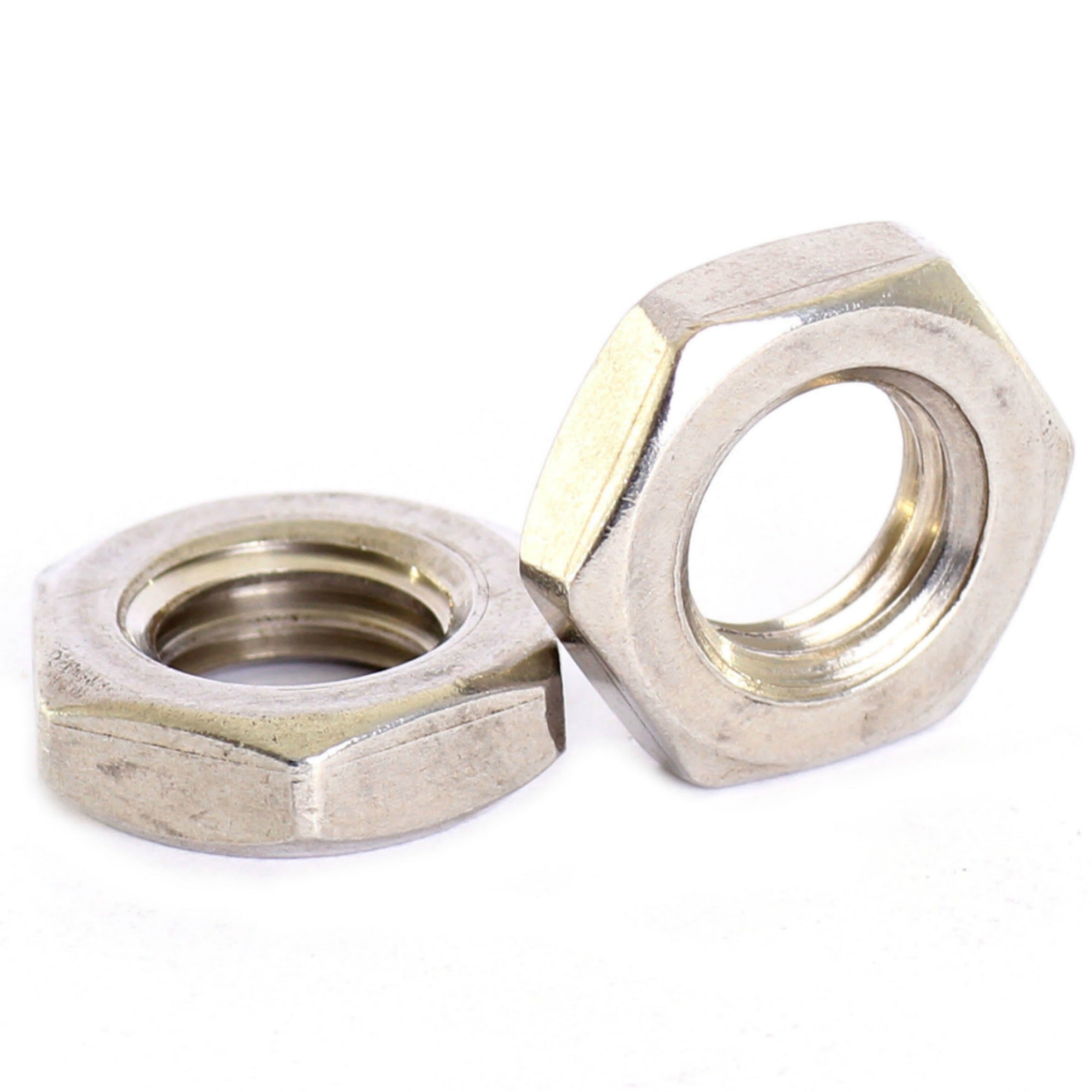 A2 Stainless Steel Fine Pitch Hexagon Thin / Half Nuts DIN 439 - M10 x 0.75