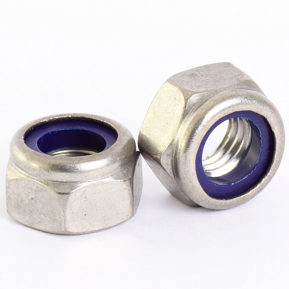 A4 Stainless Steel Hexagon Nyloc Lock Nuts DIN 985 - M12 (12mm)