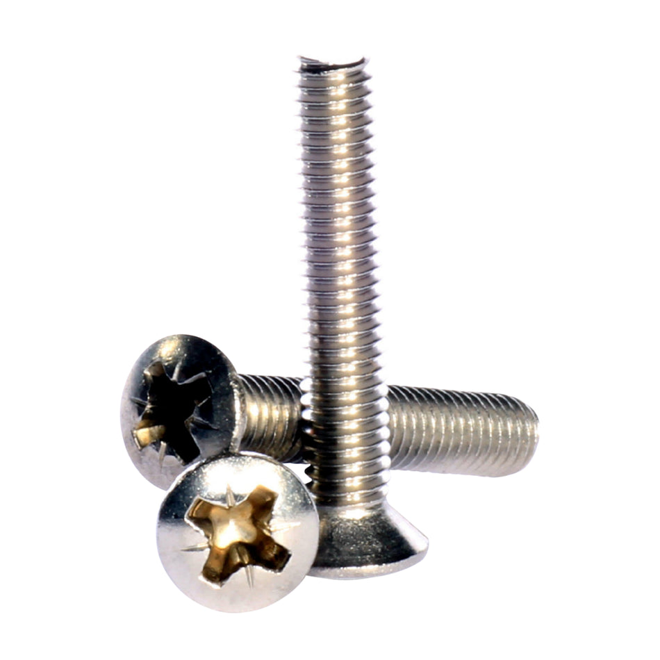 M6 a2 stainless steel pozi raised head machine screws DIN 966