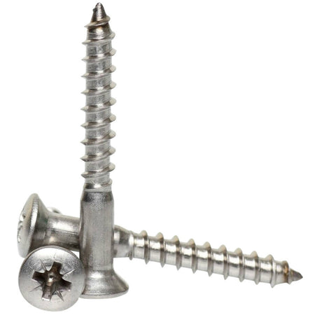 4.5mm a2 stainless steel pozi raised head wood screws DIN 7983
